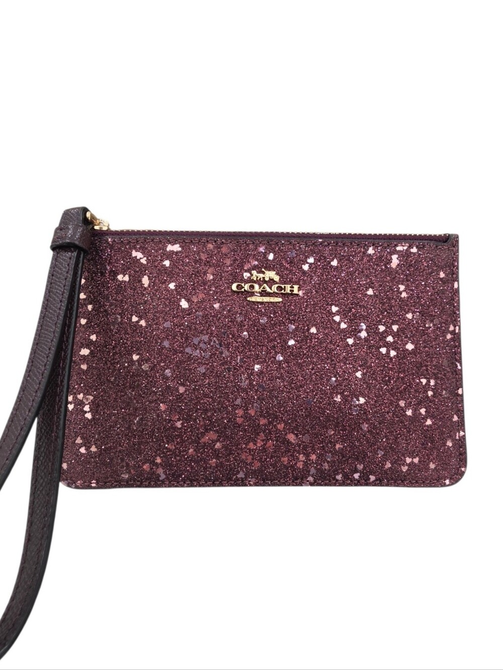 COACH HEART GLITTER SMALL WRISTLET